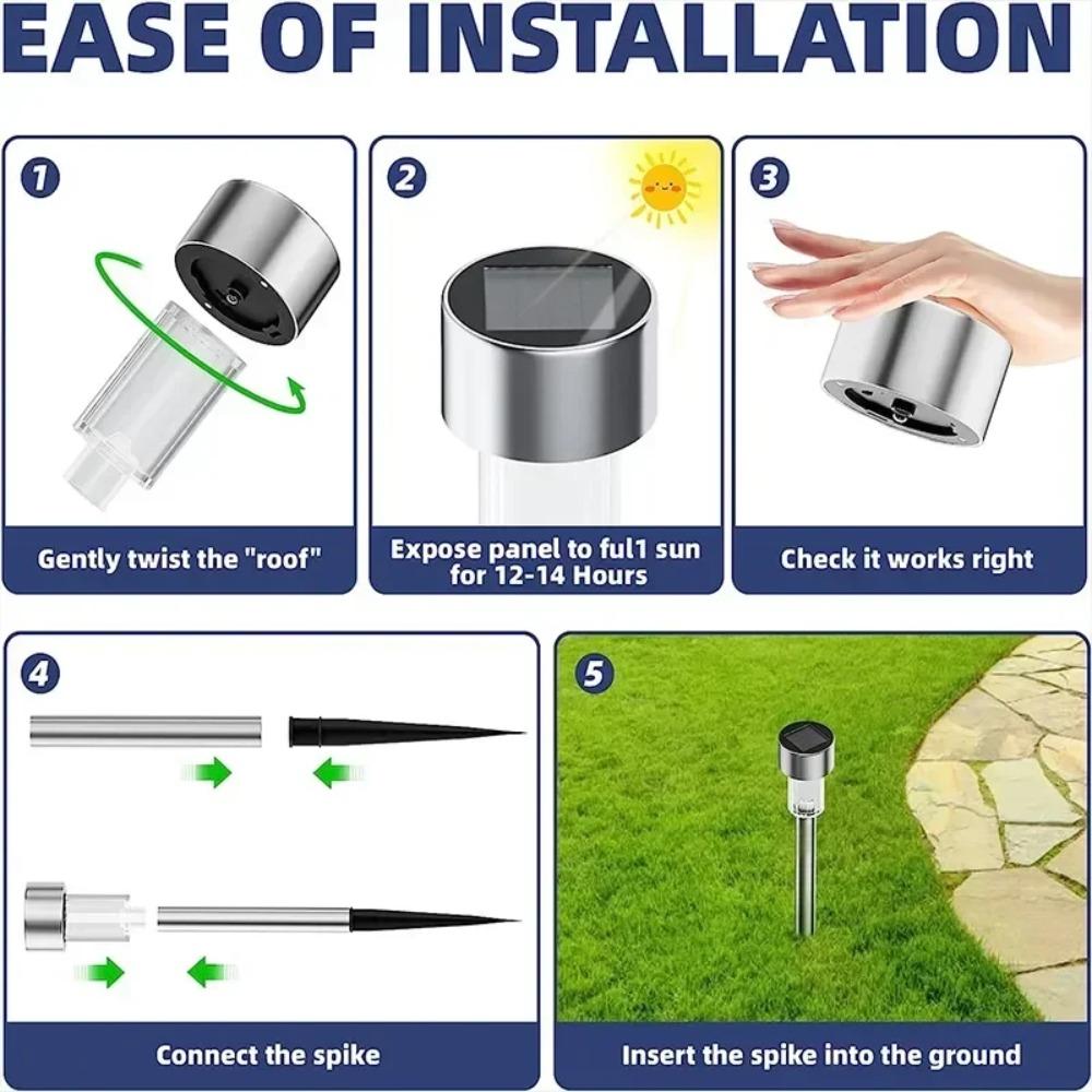 Outdoor Solar Lights Garden Lights Solar Powered Lamp Lantern Waterproof Landscape Lighting Pathway Yard Lawn Garden Decoration