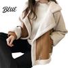 Long Sleeve Coat Turn-down Collar Thick Heat Women Jacket Fall Winter Retention Loose Sleeves Zippered