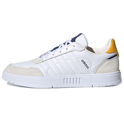 Neo Courtmaster Synthetikleder Rutschfest Atmungsaktiv Low-Top Skateschuhe Herren Sneaker Weiß Gelb FY8046