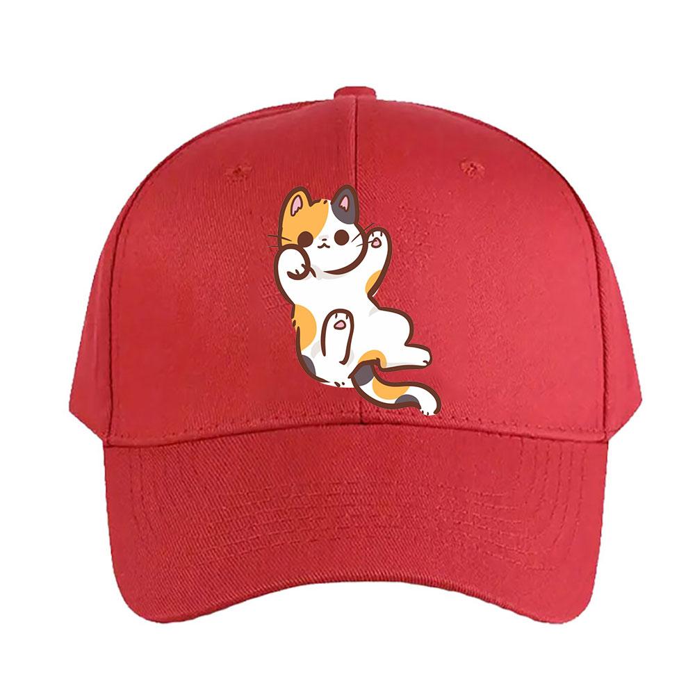 kawaii cat Cap Summer Women Unisex Adult Peaked Hat Fashion Casual Adjustable Printed Baseball Caps Trucker Cap boyfriend