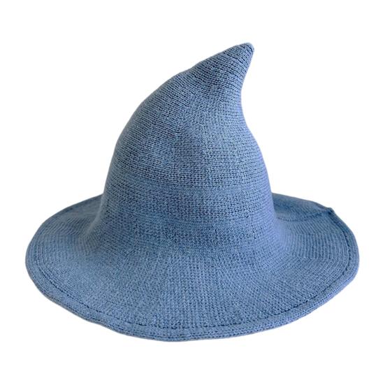 Halloween Witch Hat for Women Felt Wide Brim Foldable Pointed