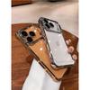 Coque transparente plaquée électro pour iPhone 17 Pro Max 16 15 Plus Protection complète de l'objectif Pare-chocs à coussin d'air Pour 11 12 13 14 Pro Max