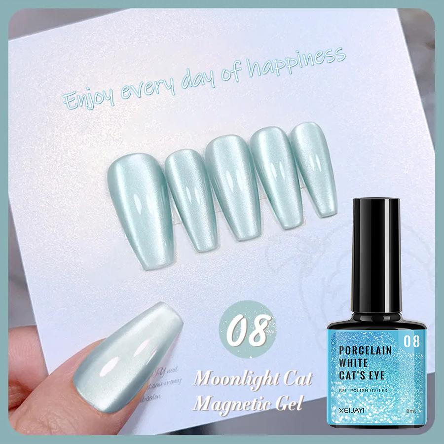 

9D кошачий глаз гель для ногтей блестящий эффект серебристый УФ гель-лак мерцающая пыль DIY декор ногтей