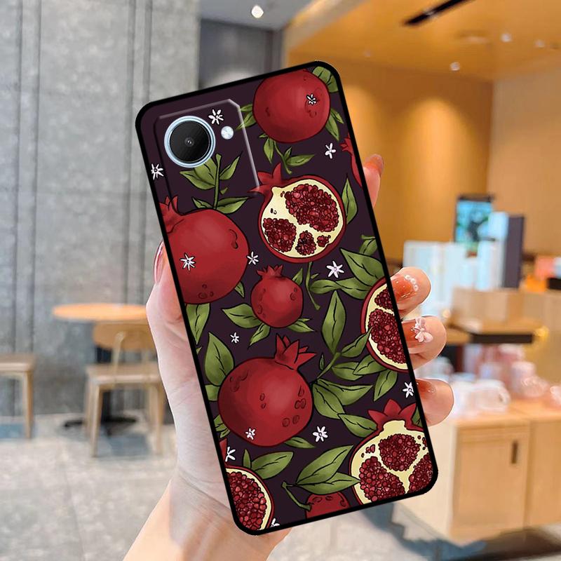 Food Fruit Red Pomegranate Case For Realme C55 C33 C31 C35 C30 C11 C15 C25s C21Y GT Neo 5 3T 2T 8 9 10 11 Pro Plus