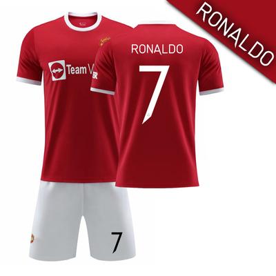 Nova Camisa Principal do Man Utd Red Devil 2021-22 #7 Ronaldo #6 Pogba #18 Jogador Estrela Camisas de Futebol