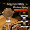Portable Rechargeable Camping Fan with LED Light and Tripod