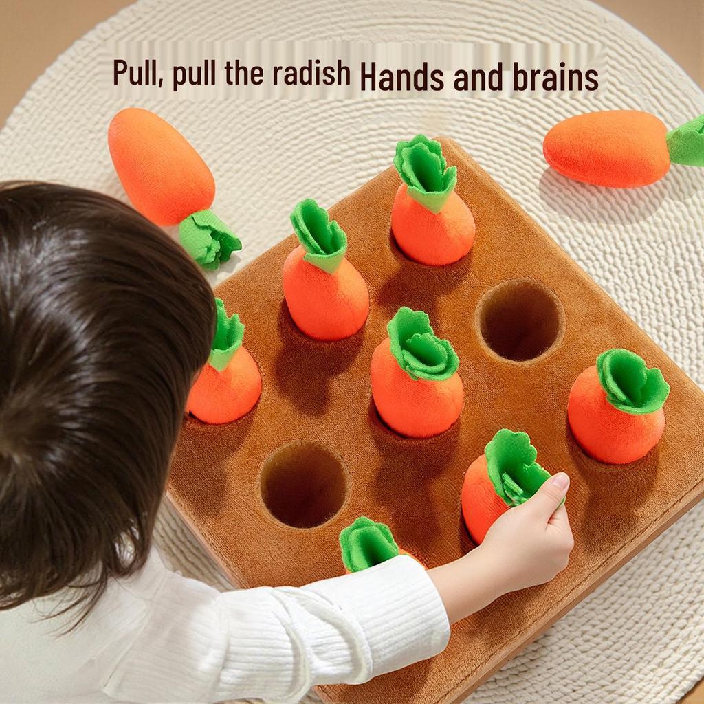 Baby Pull Radish Toy: Early Learning & Motor Skills Training for 0-2 Years, Chewable for Infants 6+ Months