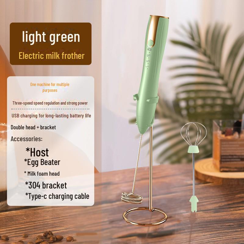Rechargeable Wireless Handheld Electric Milk Frother and Egg Beater