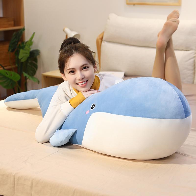 Giant Latest Whale Plush Toys Big Soft Stuffed Sleeping Pillow Adorable Sea Animal Fish Blue Shark Doll Birthday Gift