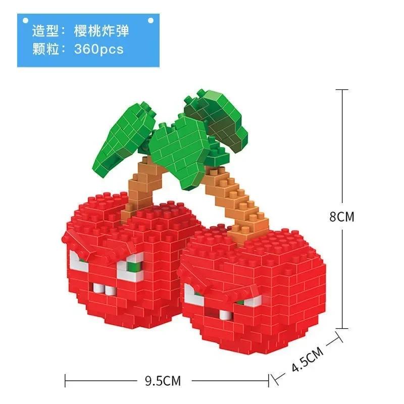 Non-Toxic Plants Vs Zombies Blocks Small Cartoon Mini Building Block Peashooter Sunflower Chomper Assemble Action Model Doll Toy For Kids