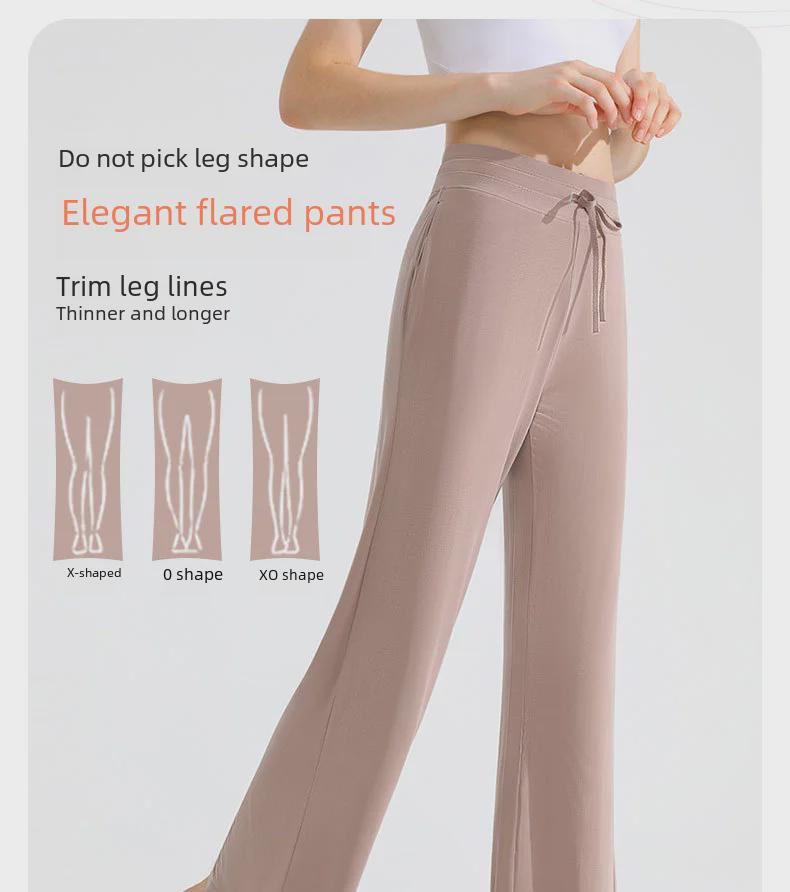 PLUS Modal-Hose mit weitem Bein, drapiert, elastischem Bund und Kordelzug für Freizeitsport oder Yoga