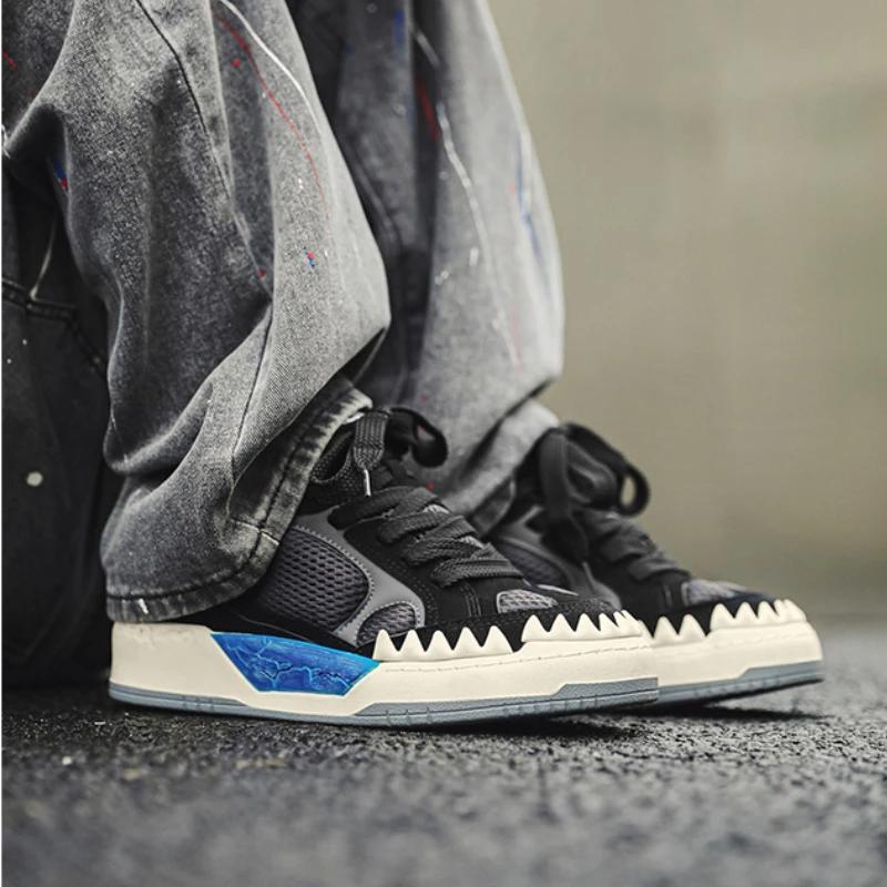 Fashion Men's Casual Shoes 2024 New Male Sneakers Wear-resistant Men's Platform Shoes Hot Dinosaur Design Board Shoes for Couple