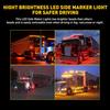 20pcs 3/4" Round Amber Red LED Signal Trailer Clearance Side Marker Lights12V EA