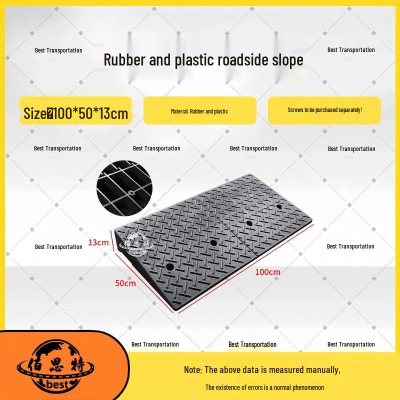 Household Rubber Threshold Ramp for Curbs and Slopes: Car and Road Edge Climbing Pad