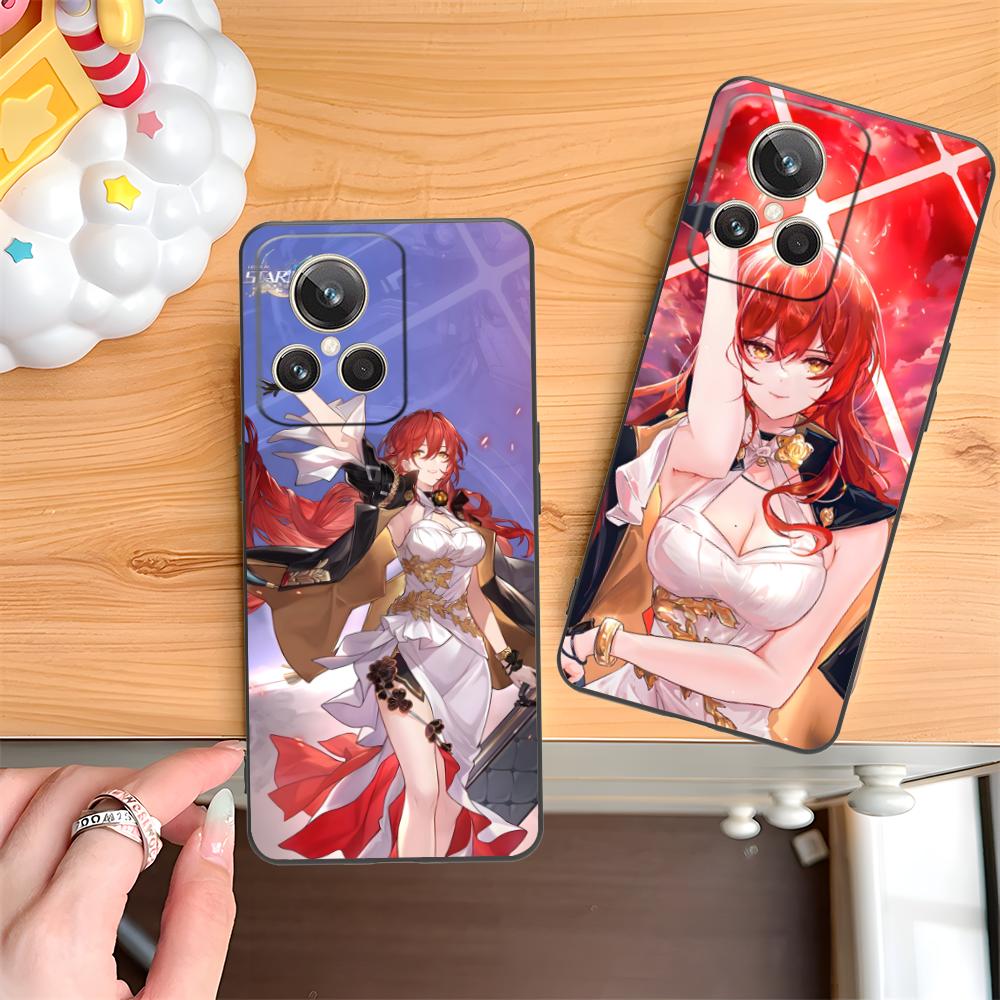 HSR Himeko Matte TPU Mobile Phone Case for Realme 15 14 13 12 11 10 9 Pro Plus T i Lite 5G Colorful Printing Cover