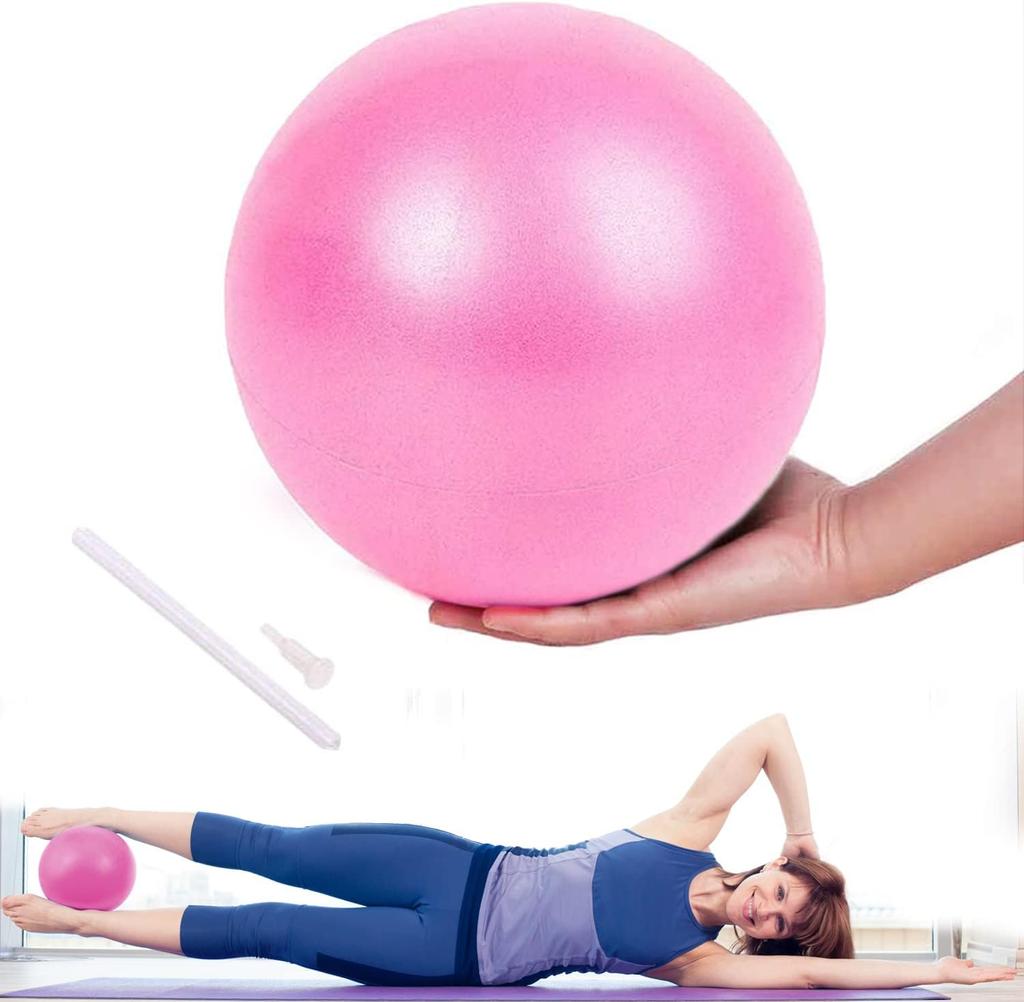 Lanjue Small Pilates Ball, 25 cm Non-Slip Fitness Ball, Gym Ball, Small, Soft Yoga Ball for Abdominal and Shoulder Training, Balance, Sports, Pilates