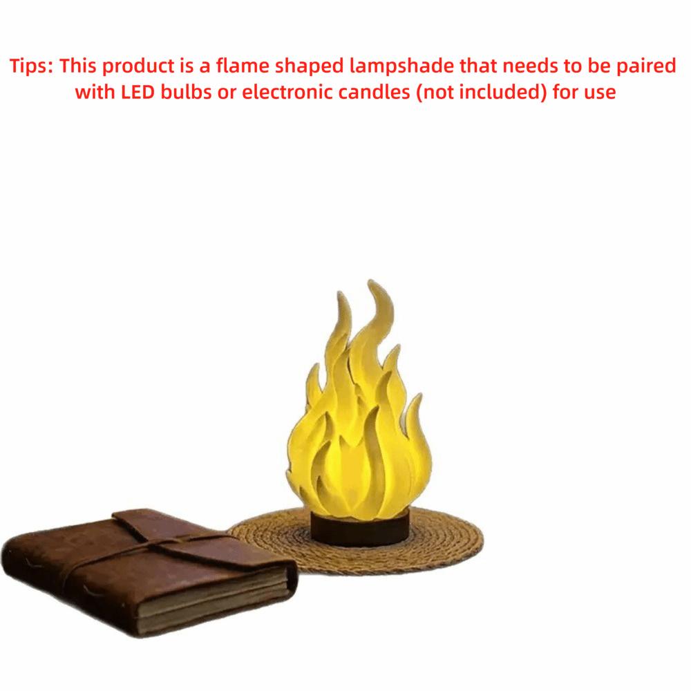 Portable Design Night Light Lampshade 3D Printed Imitation Bonfire Lampshade  Gift