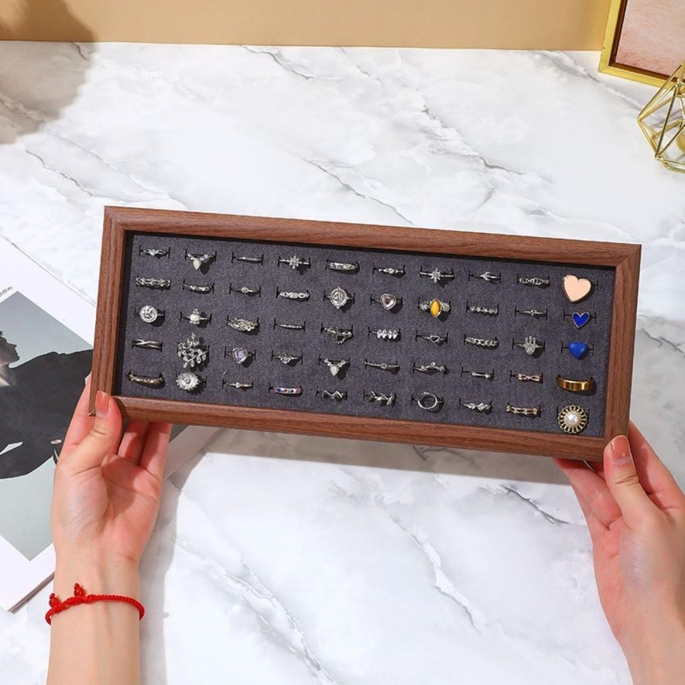 Velvet Fashion Jewelry Trays 50 Slot Stud Earrings Storage Rack Jewelry Storage Pallet  Show Case