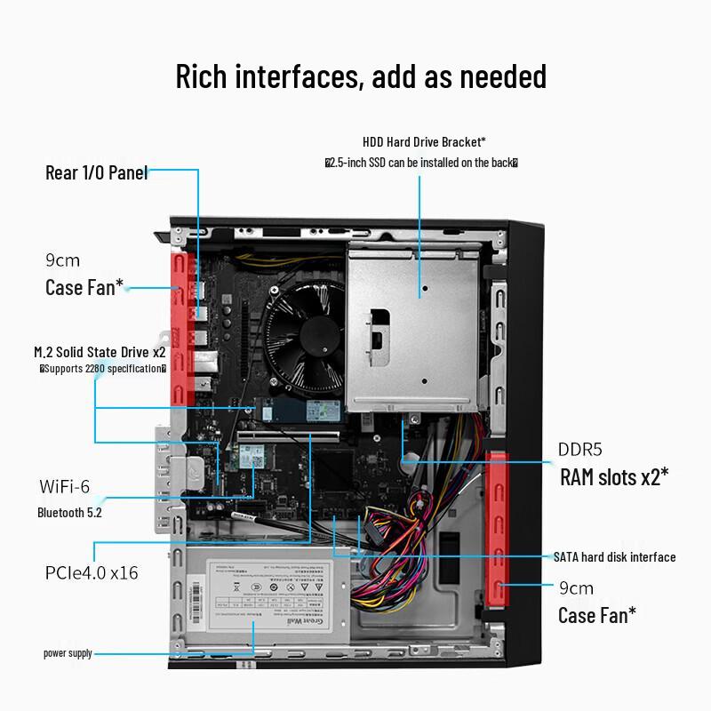 Mechanical Revolution Wojie P70 Desktop PC with 27-inch 2K Monitor (CN Version)
