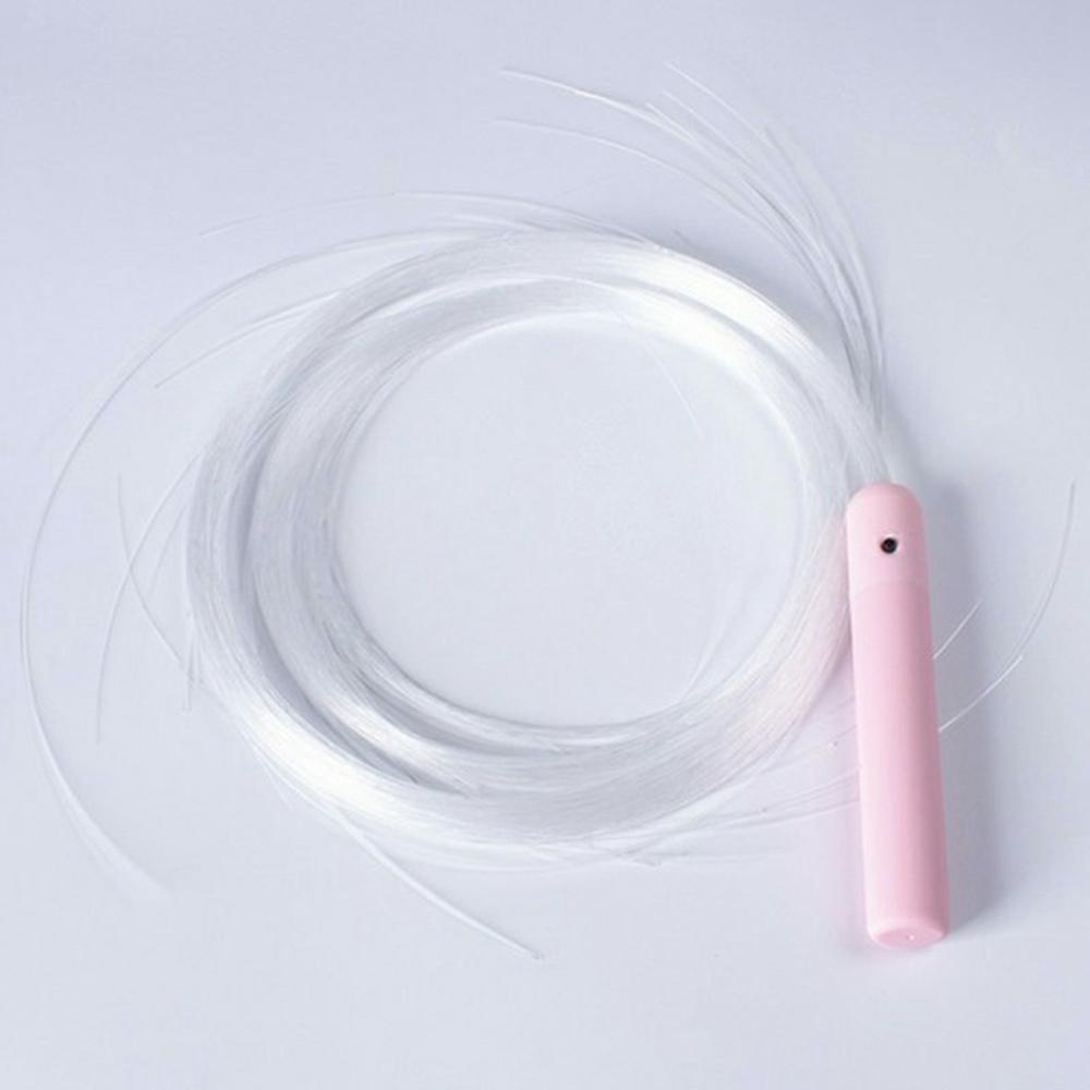 7 Colors 4 Modes 360 Degree Swivel Light Up LED Fiber Optic Whip for Rave Party Music Festival ( No Battery )