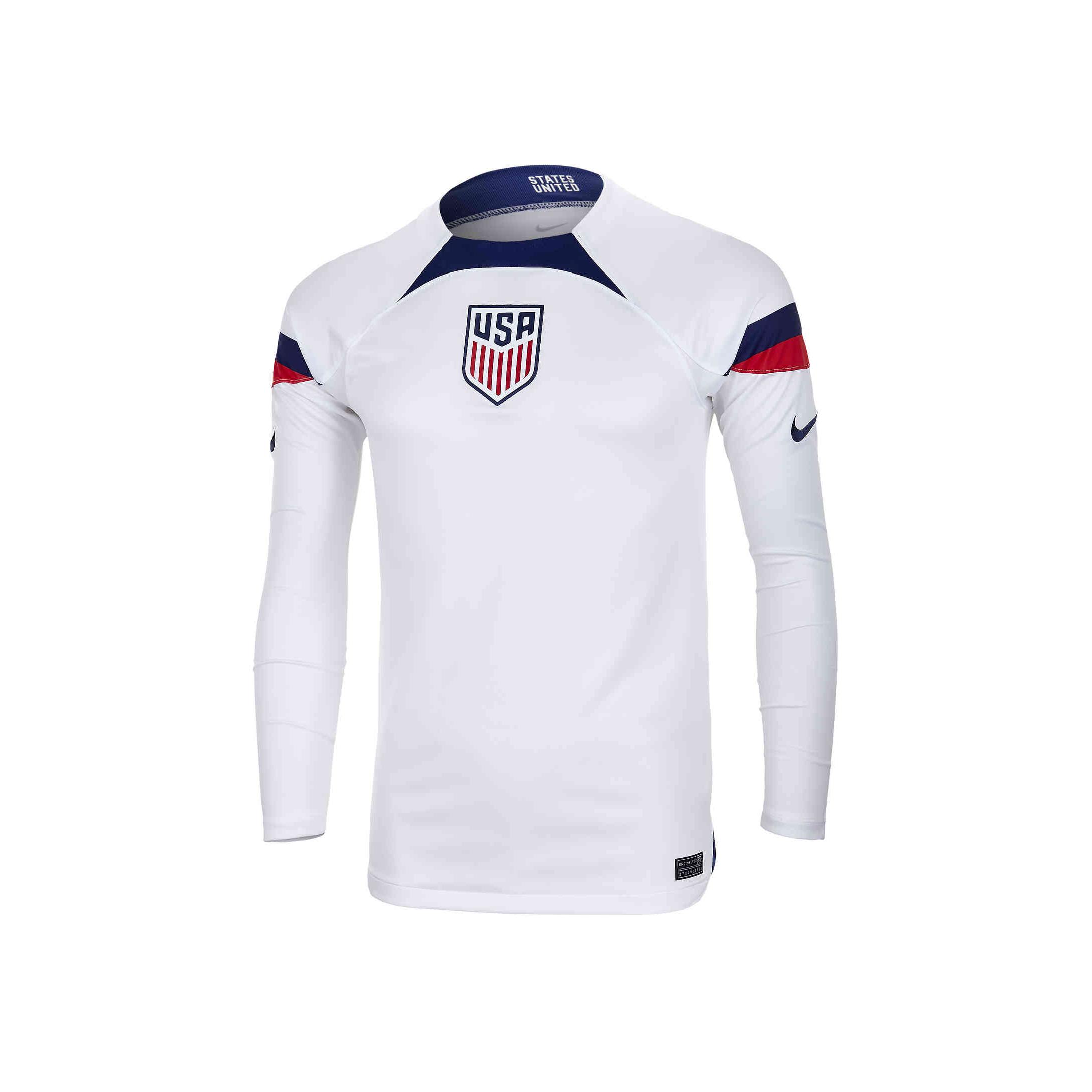 

Футболка Nike 2022/23 Qatar World Cup с логотипом и длинным рукавом, фанатская версия, мужская, белая DN0673-101 S