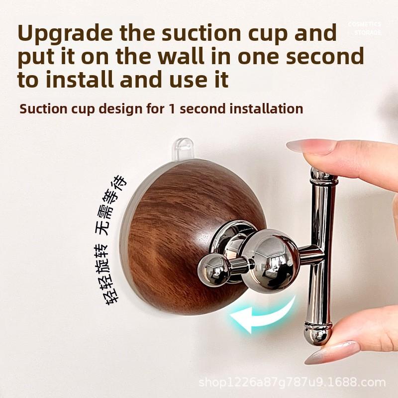 Holzmaserung Saugnapfhaken Stark, ohne Bohren, hochbelastbar für Eingangsbereich und Badezimmer