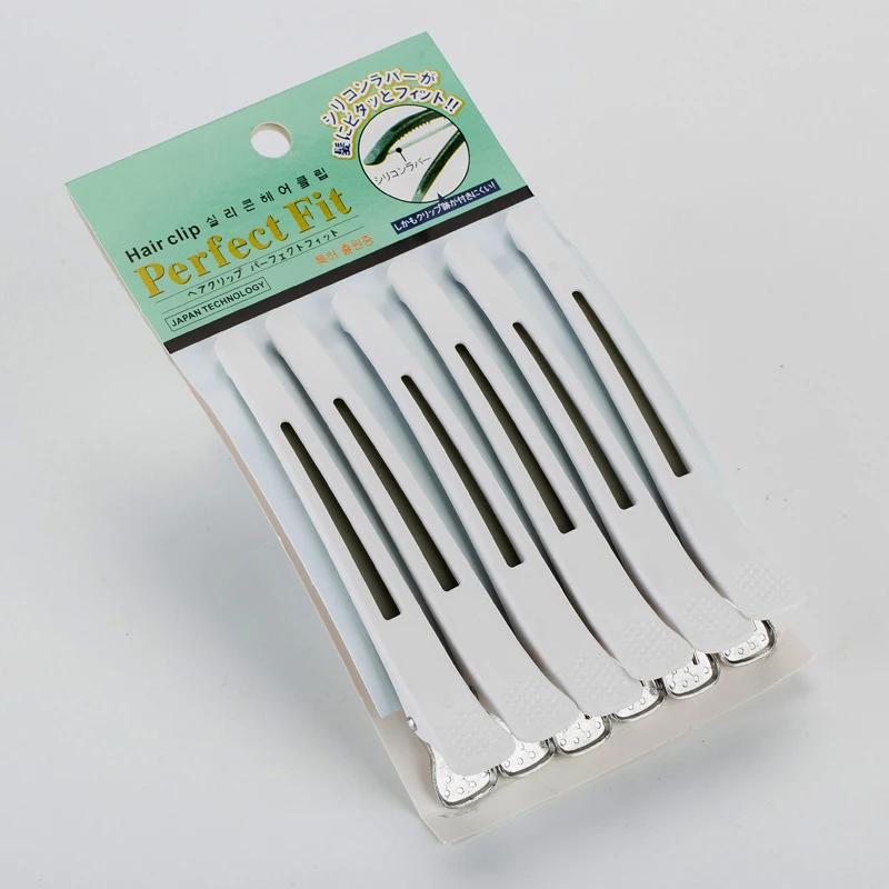 6pcs Alligator Hair Clips Salon Hairdressing Clamps Clips Rubber Hair Sectioning Clip Crocodile Hairpin Hair Styling Accessories