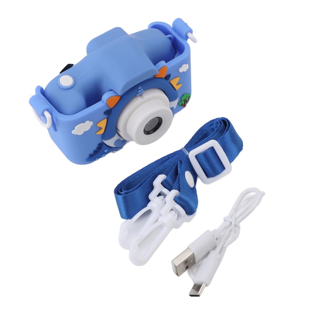 Dětský fotoaparát Roztomilý kreslený design dinosaura Multifunkční 2,0palcový displej 400mAh Selfie digitální fotoaparát