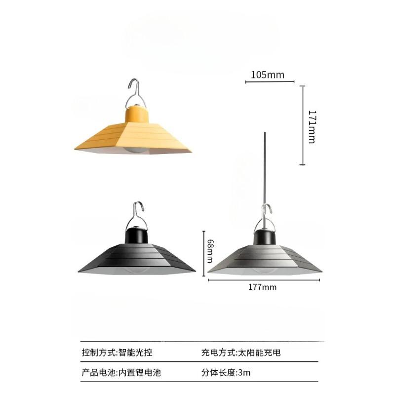 Solar Pendant Light Split Led Solar Powered Lamp White/Warm Light with Remote Control Chandelier Camping Outdoor Garden Lighting