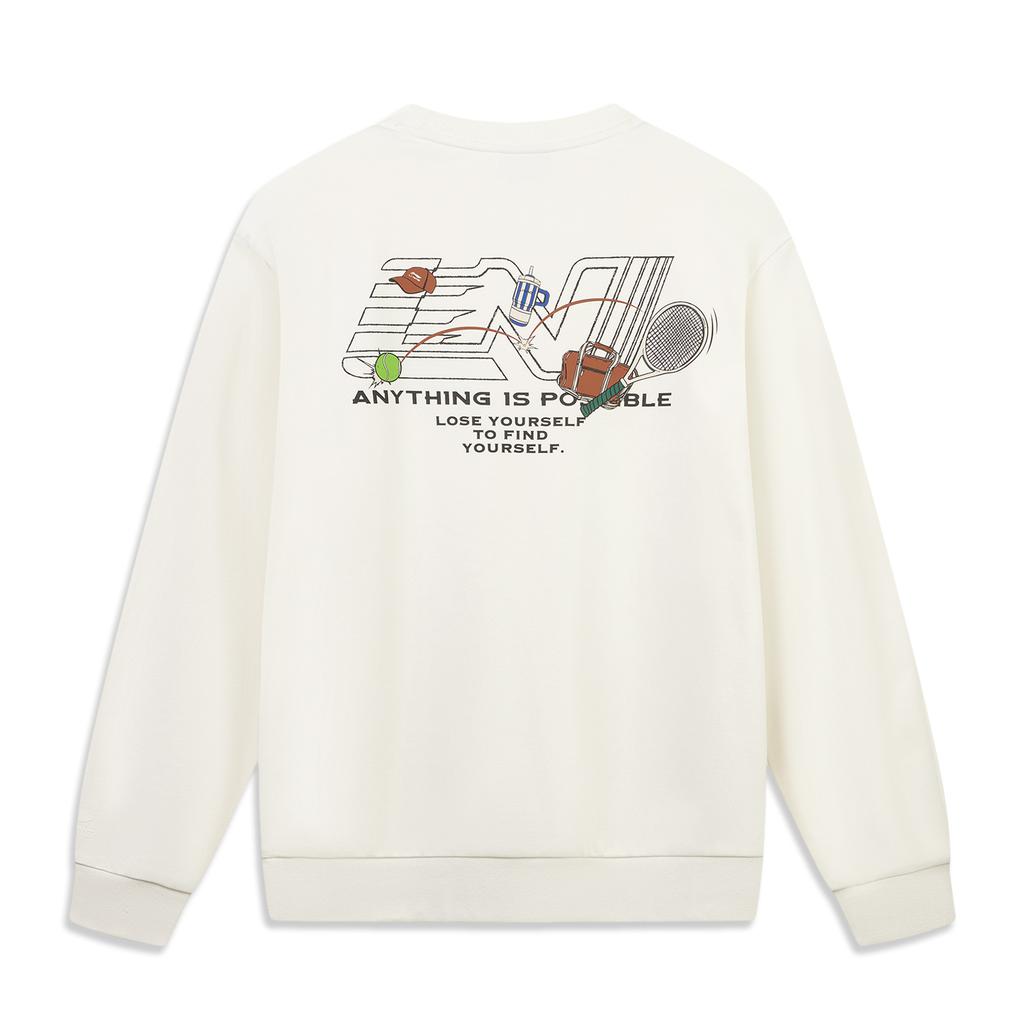 Li-Ning Sports Life Collection Sweatshirts Unisex Ivory Crew Neck