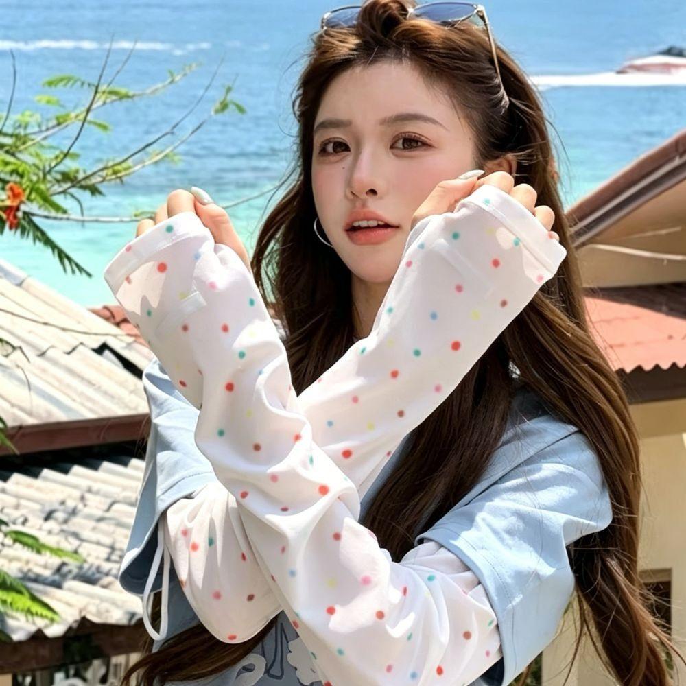 UV Protection Sun Protection Sleeves Thumb Hole Arm Covers New Cycling Sleeves Outdoor Activities