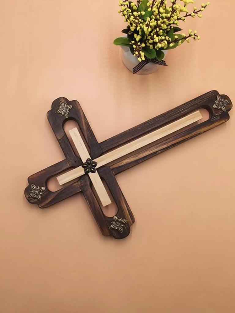 Christmas Gifts Wooden Cross Wood Jesus Christ Christian Cross Wall Decorations Wooden Cross 34cm Christian Cross Decoration
