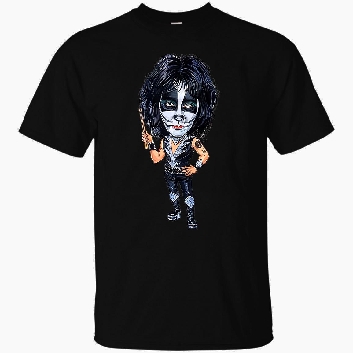 

Редкий Kiss Band Концерт Тур Футболка Мужчины Хлопок Мужская футболка Принт Тройник