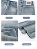 Visually Taller High-Waist Tummy-Control Wide-Leg Jeans for Petite Women - Slimming, Retro, Loose Fit