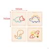 Cartoon Pattern Lacing Toy Set for Children with Hand Eye Coordination Focus