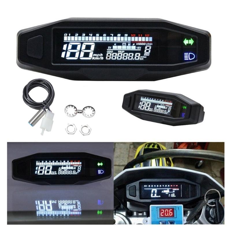 Electronice LED Digitale Motocicletă Termometru Vitezometru 12000RPM Ceasuri Accesorii Motocicletă