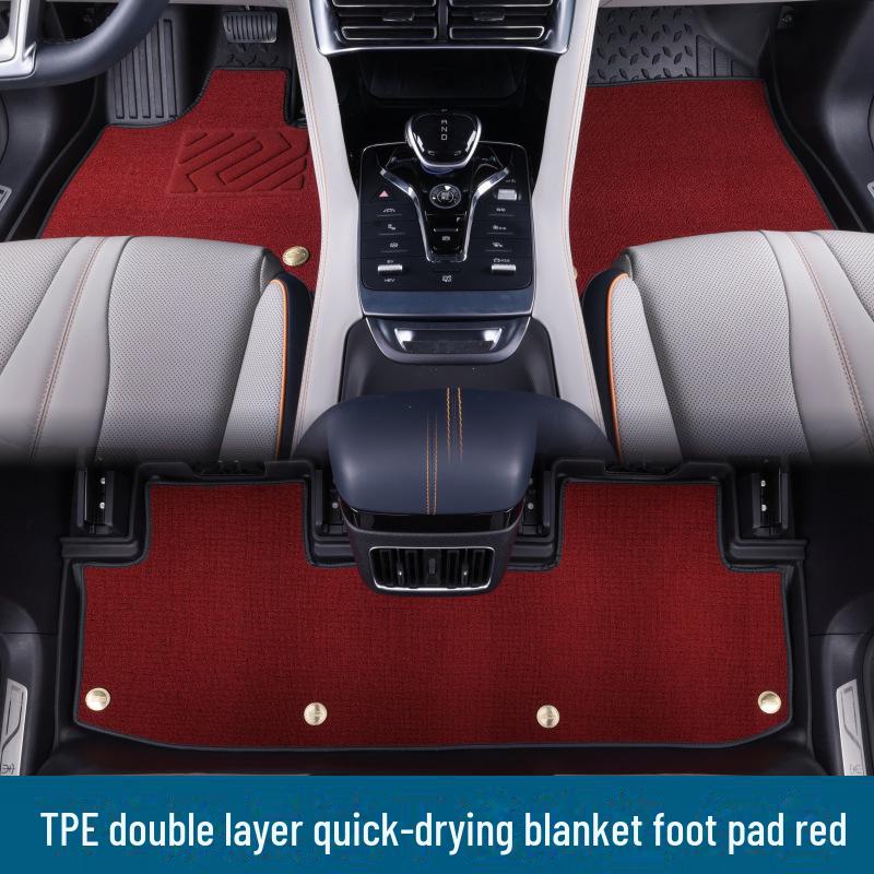 Waterproof and Wear-resistant TPE Foot Pads for Hongqi HS3, Suitable for 23 Models. Odor-free Tail Box Pads Included.