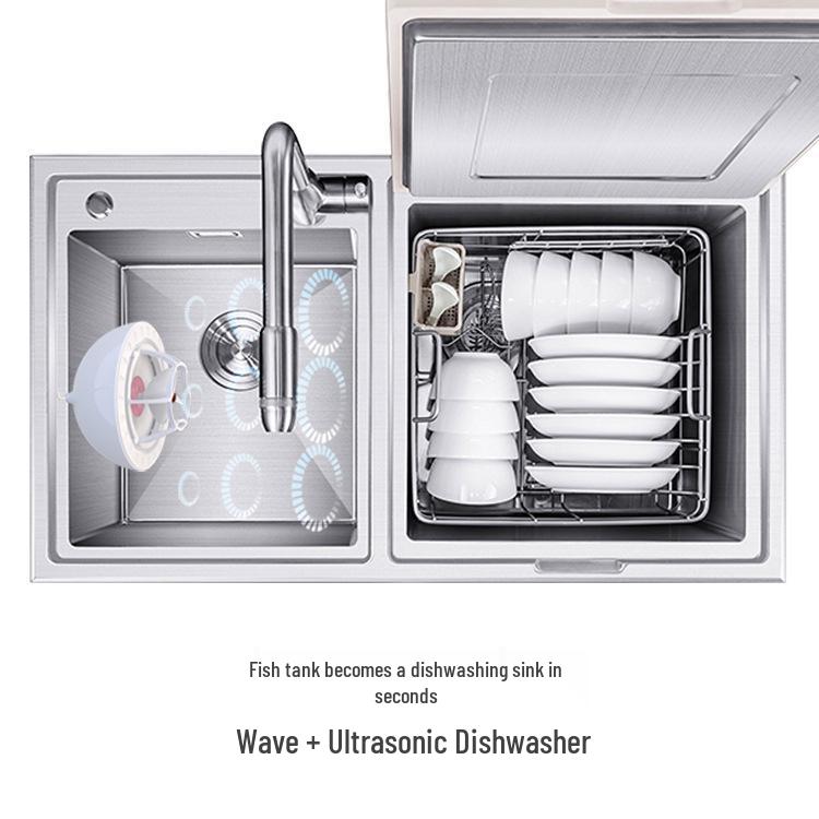 Wavemaker Mini Portable Dishwasher - Compact Electric Dishwashing & Fruit/Vegetable Cleaner