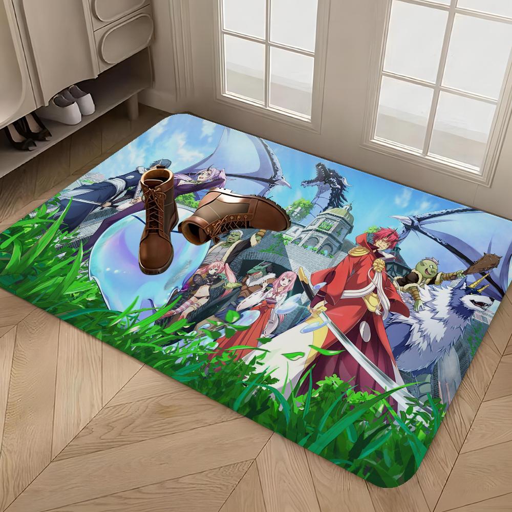 Ich wurde als Schleim wiedergeboren Anime Bodenteppich Nordischer Stil Heim Fußmatte Badezimmer-WC Matten Schlafzimmer Hotel Dekor Matte