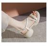 Cross-heeled Sandals for Women in The Summer of 2025, Versatile and Anti-slip Thick-soled Casual Beach Shoes and Sandals
