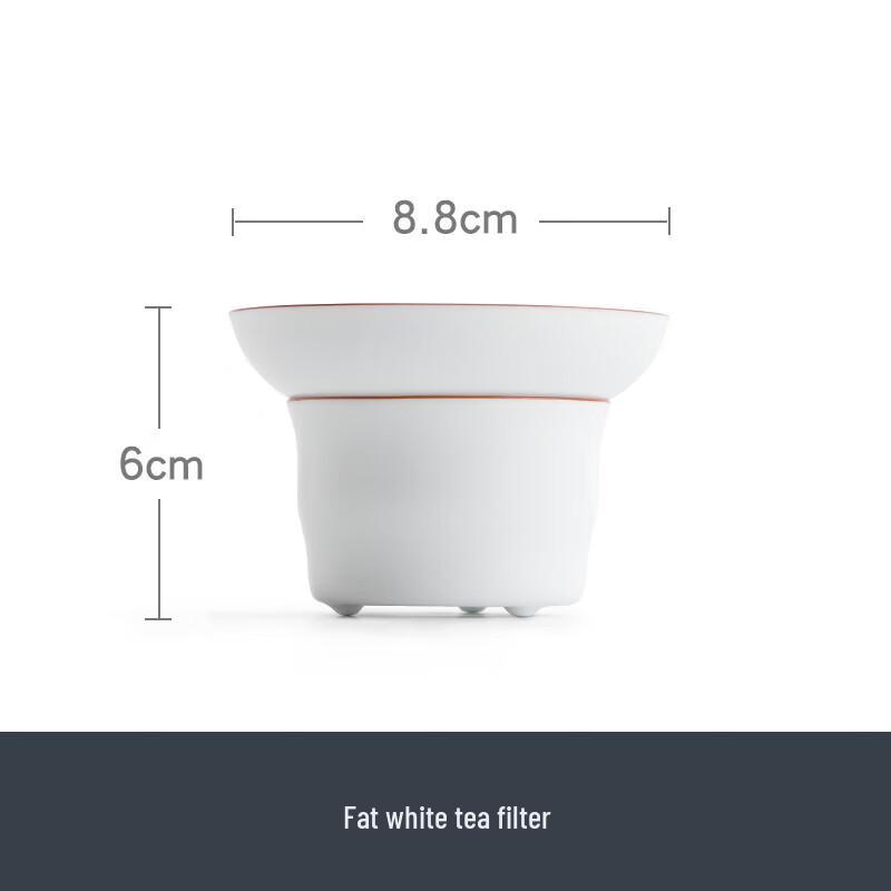 Mr. Nanshan Opaque White Matte Ceramic Tea Strainer