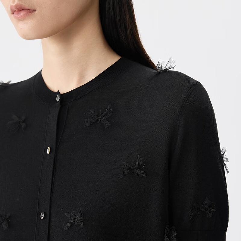 JNBY 2025 Summer Cotton Knit Short Sleeve Top