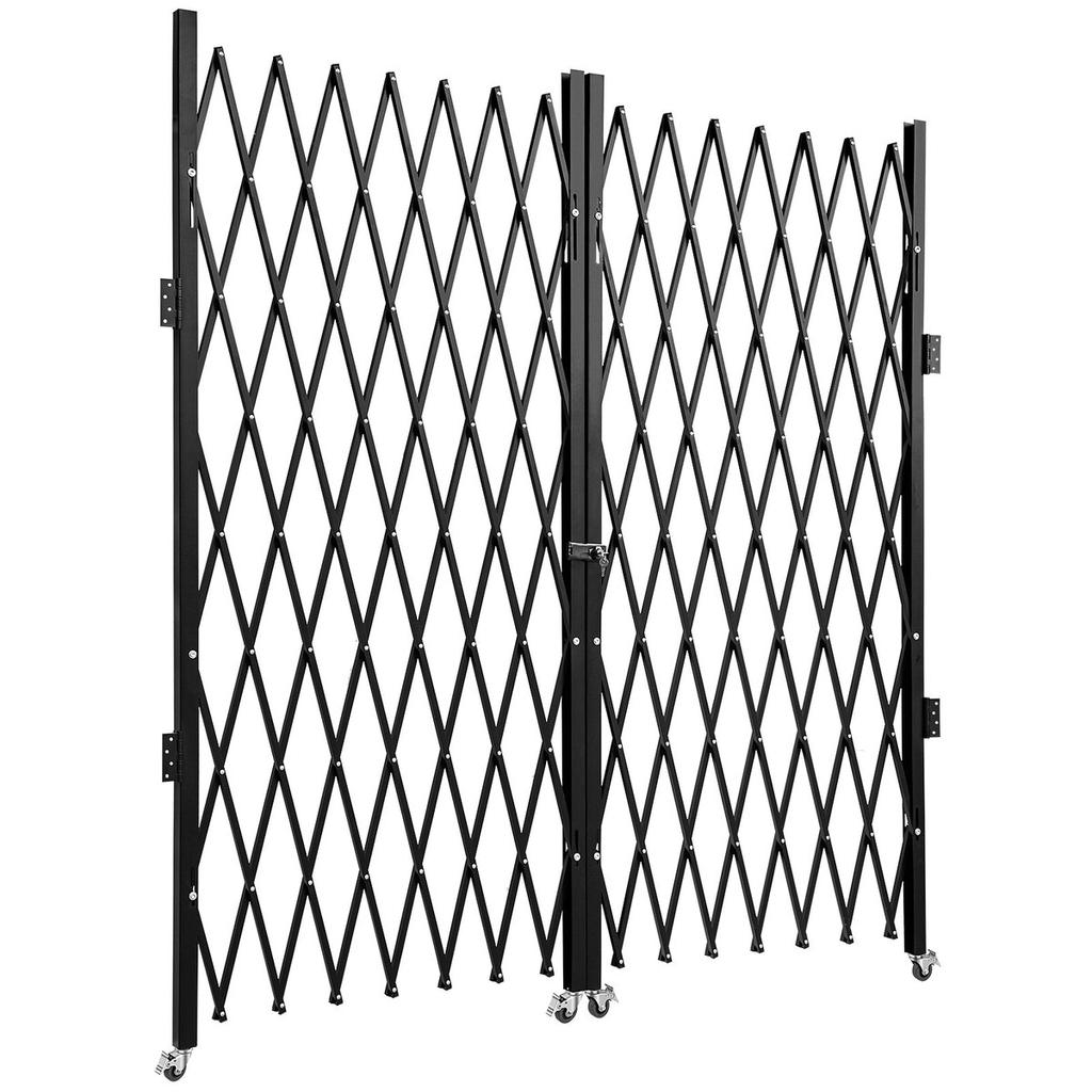 Double Folding Security Gate Folding Door Gate 5' H X 10' W Scissor Gate