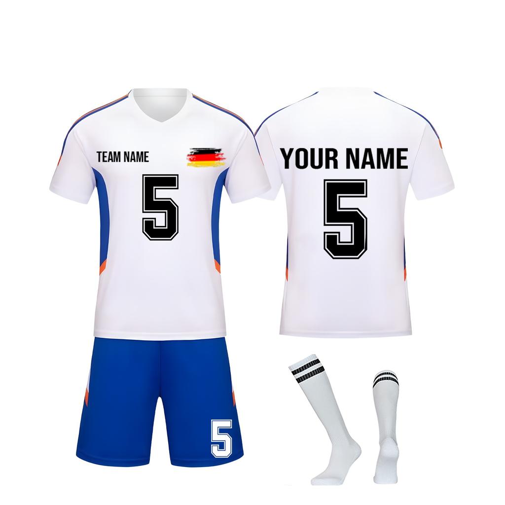 Personalised Shirts Kit Mens Girls With Name Number Custom Football Jerseys For Boys Training Suit