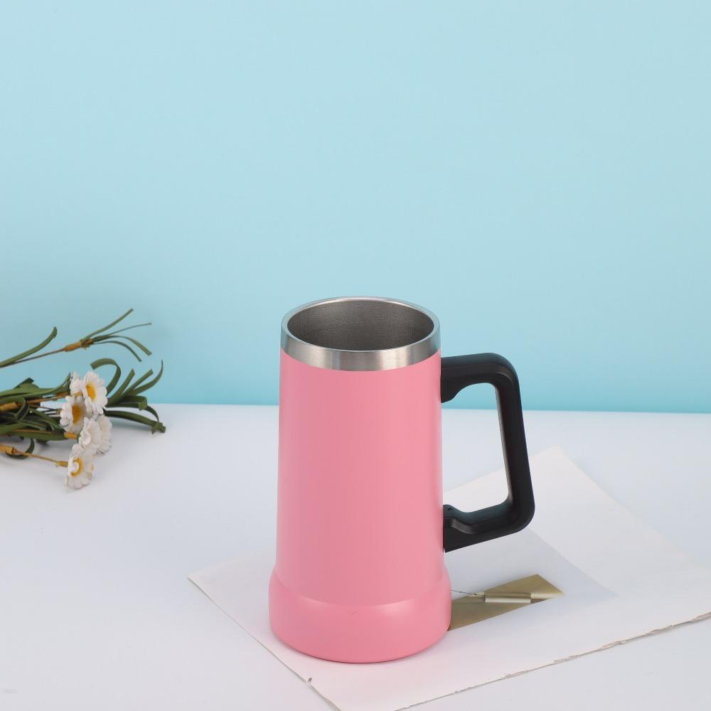 Tazza d'Acqua con Manico Tazza da Birra in Acciaio Inossidabile Tazza Termica Portatile