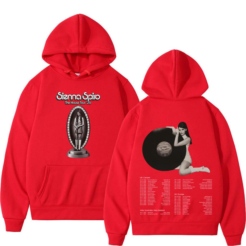 2026 Hot Sale Sienna Spiro My House Tour 2026 Graphic Hoodie Men Women Fashion Pullover Long Sleeves Casual Loose Vintage Sweatshirt Fan Gifts