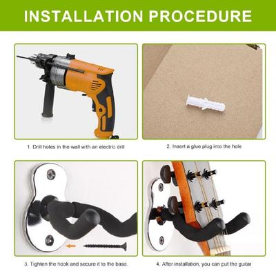 Guitar Ukuleles Guitar Wall Hanger Bracket Ukuleles Guitar Rack Hanger Wall Hook Holder Stand Guitar Wall Mount Hanger
