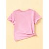 European sizes A Seasonal T-Shirt Suitable for Outdoor Activities, Featuring a Cute And Creative Ice Cream Cone Print with a Bow