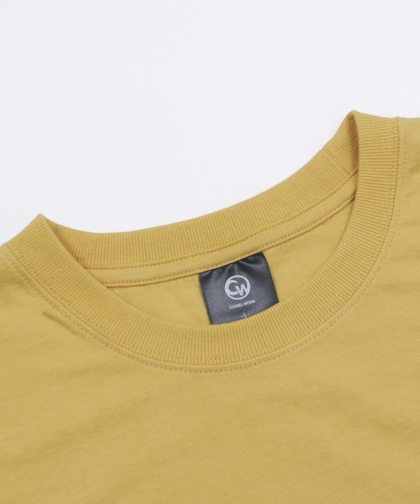 CAMEL WORK Flag Logo Short Sleeve T-Shirt (Mustard)