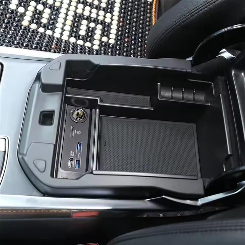 For Land Rover Range Rover Sport L494 2013-2017 Car Central Armrest Box Storage Box Organizer Tray Interior Accessories